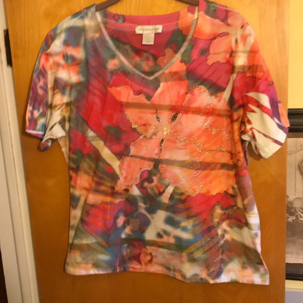 Christopher Banks embellished tie dye top. XL